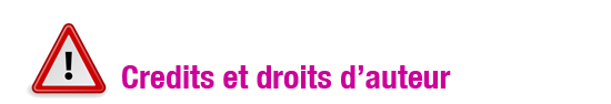 Credits et droits d'auteur