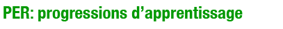 PER:Progressions d'apprentissage