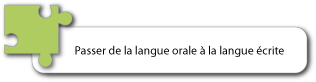 passer de la langue orale à la langue écrite